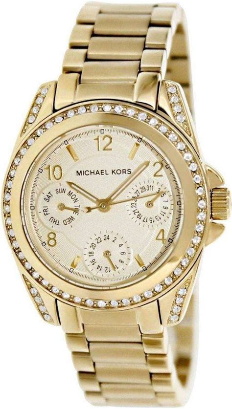 michael kors women's blair gold tone watch mk5639|Michael Kors MK5639 Blair Champagne Dial Gold Tone Stainless .